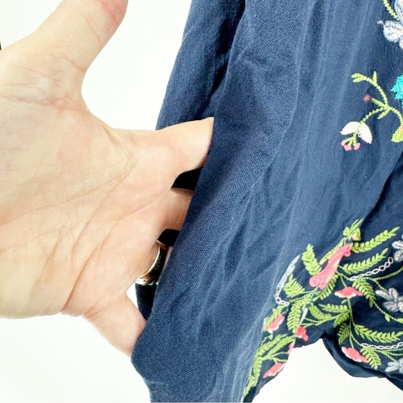 ✅ UMGEE NAVY BLUE BOHO SLEEVELESS PRINT DRESS SIZE LARGE - Picture 4 of 6